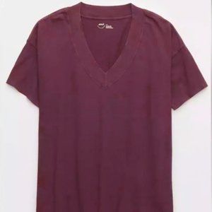 Aerie Extreme V-Neck Oversized Boyfriend T-Shirt